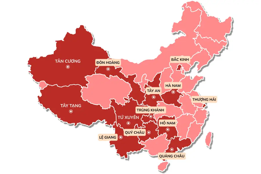 Tây Tạng giáp những khu vực nào của Trung Quốc